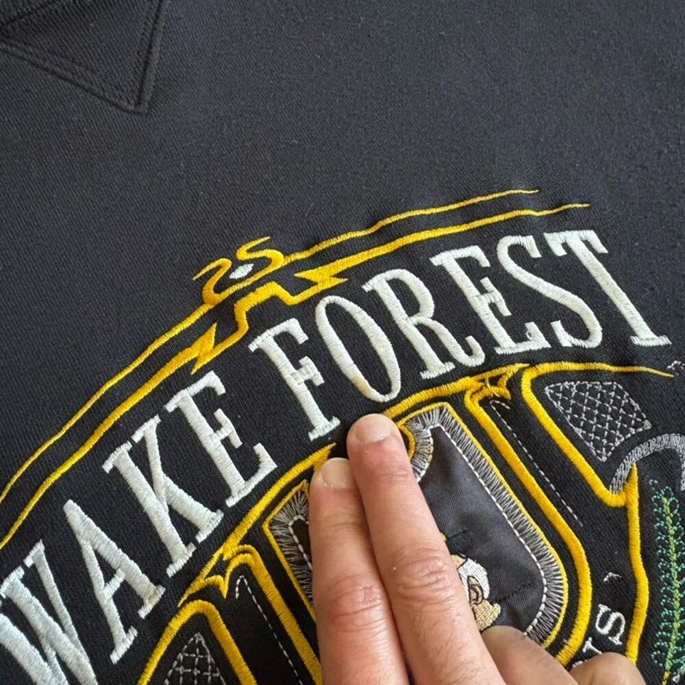 Vintage Wake Forest University Crewneck Sweatshirt Men's Size 2XL 1990s WFU - Picture 7 of 8
